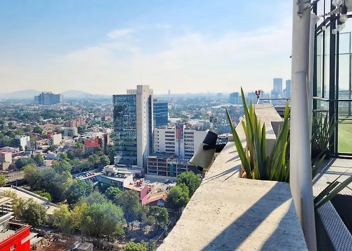 Skyline Views 2br 2ba Pool Grill & Rooftop Polanco Apartamento *