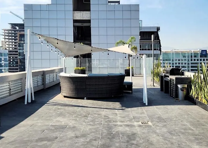 Skyline Views 2br 2ba Pool Grill & Rooftop Polanco Apartamento *